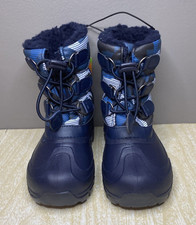 NWT MEMBERS MARK KIDS SNOW BOOTS -10 Degree Cold Rating Blue Size 9/10