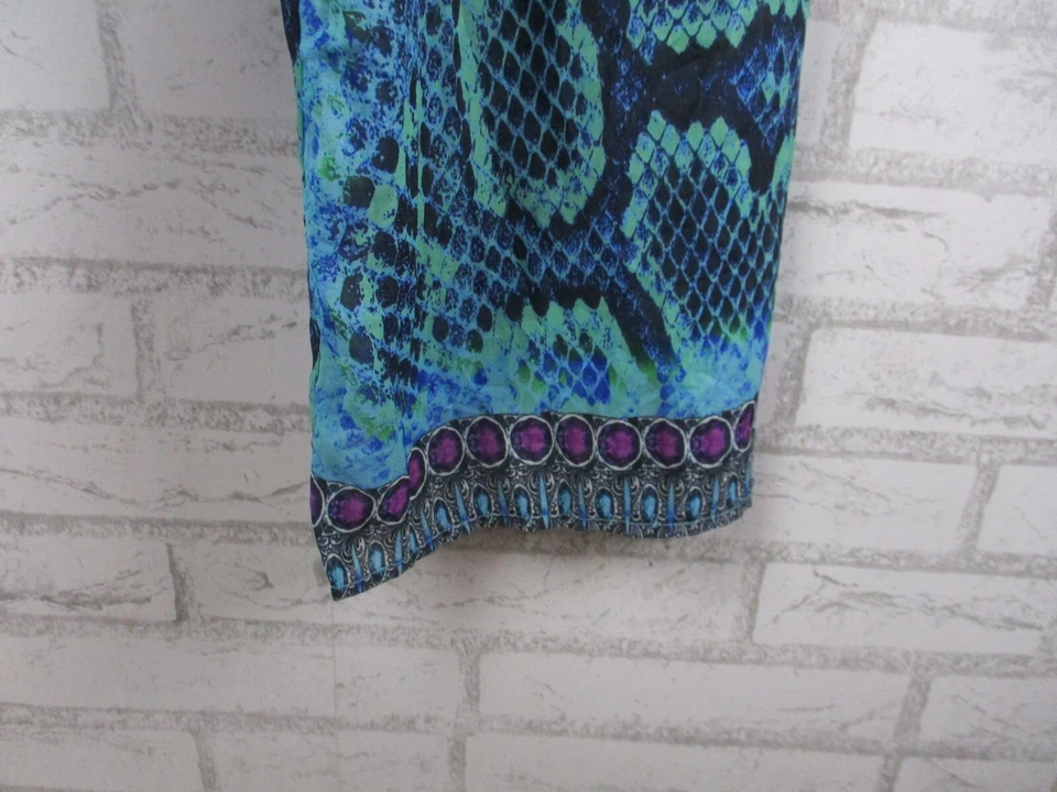 She & Hers Mujer Mono Mono Mono Azul Piel Serpiente Estampado M, 10/12 Embellecido Foto 4 de 4