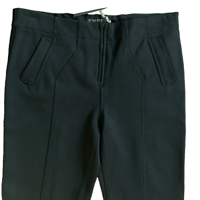 New Tom Ford Black Straight Leg Leggings Pants Size 42/US Size 8