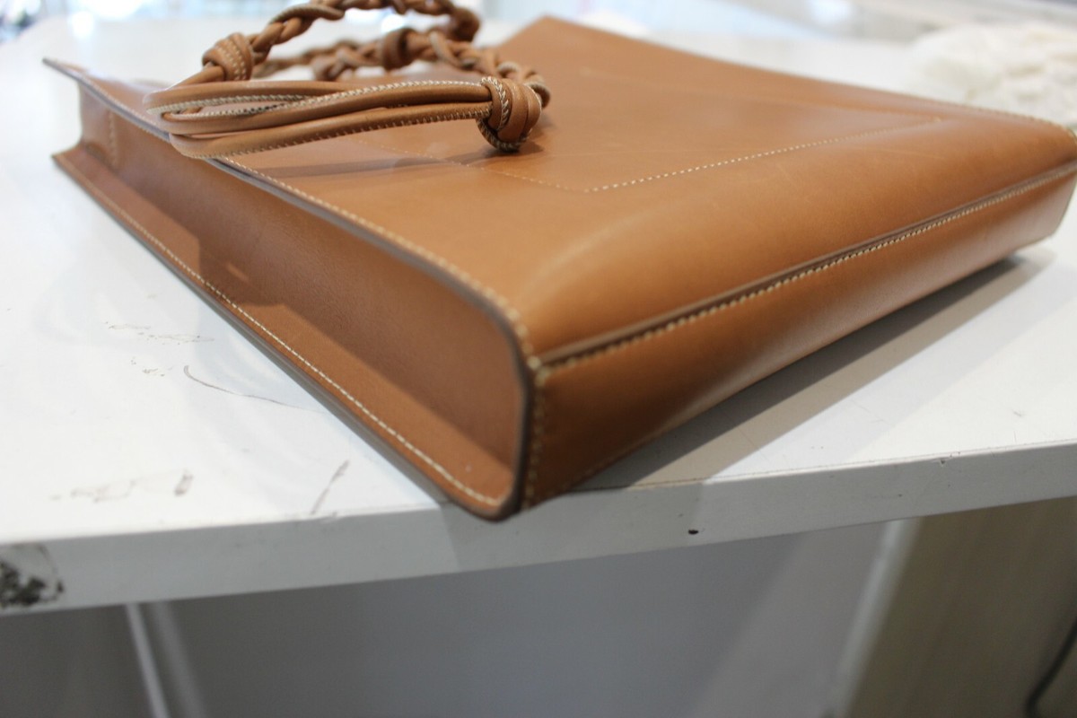 【JIL SANDER】TANGLE CROSSBODY BAG Jil Sander Tangle Brown Leather Medium Cross Body Bag-Very