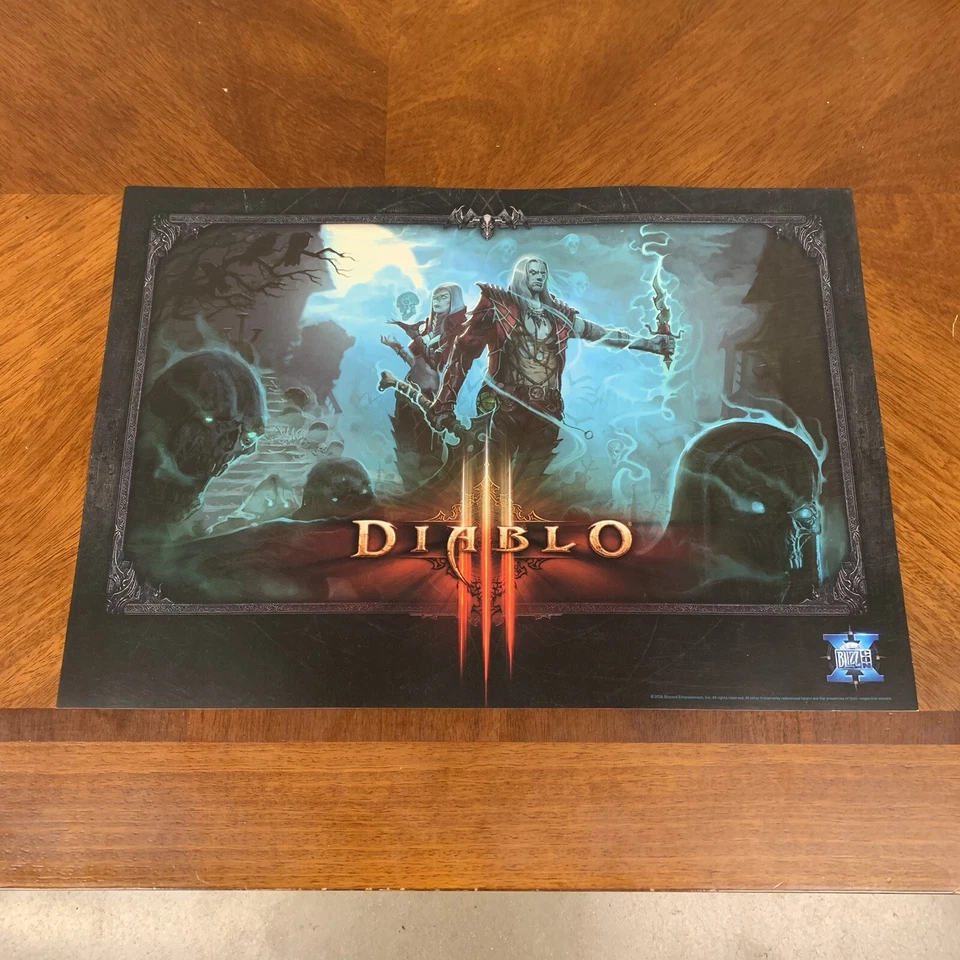 BlizzCon 2016 Diablo 3 Necromancer Expansion Poster Rare 20x14 Blizzard - Image 2 of 3