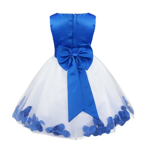 Kids Flower Girls Dress Bowknot Wedding Baptism Christening Tutu Dresses Gown - Picture 117 of 132