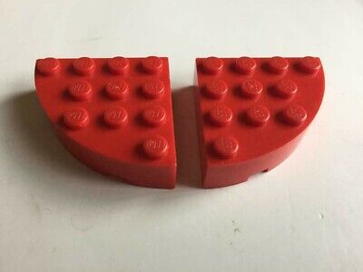 Thick 2 Piece Grey/DkStone 4 x 4 2577 Lego Corner Round