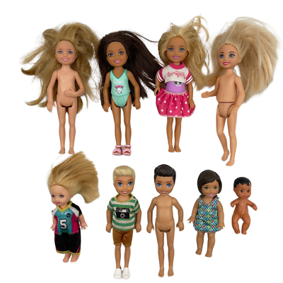 Lot of Barbie's Little Sister Kelly Friends, Baby Newborn Krissy