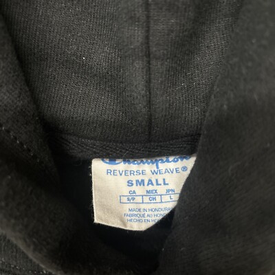 Champion Reverse Weave Hoodie Black Size Small | eBay