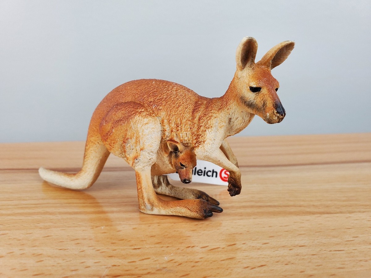 Kangaroo with Joey Wild Animal Plastic Toy Figure (4.5