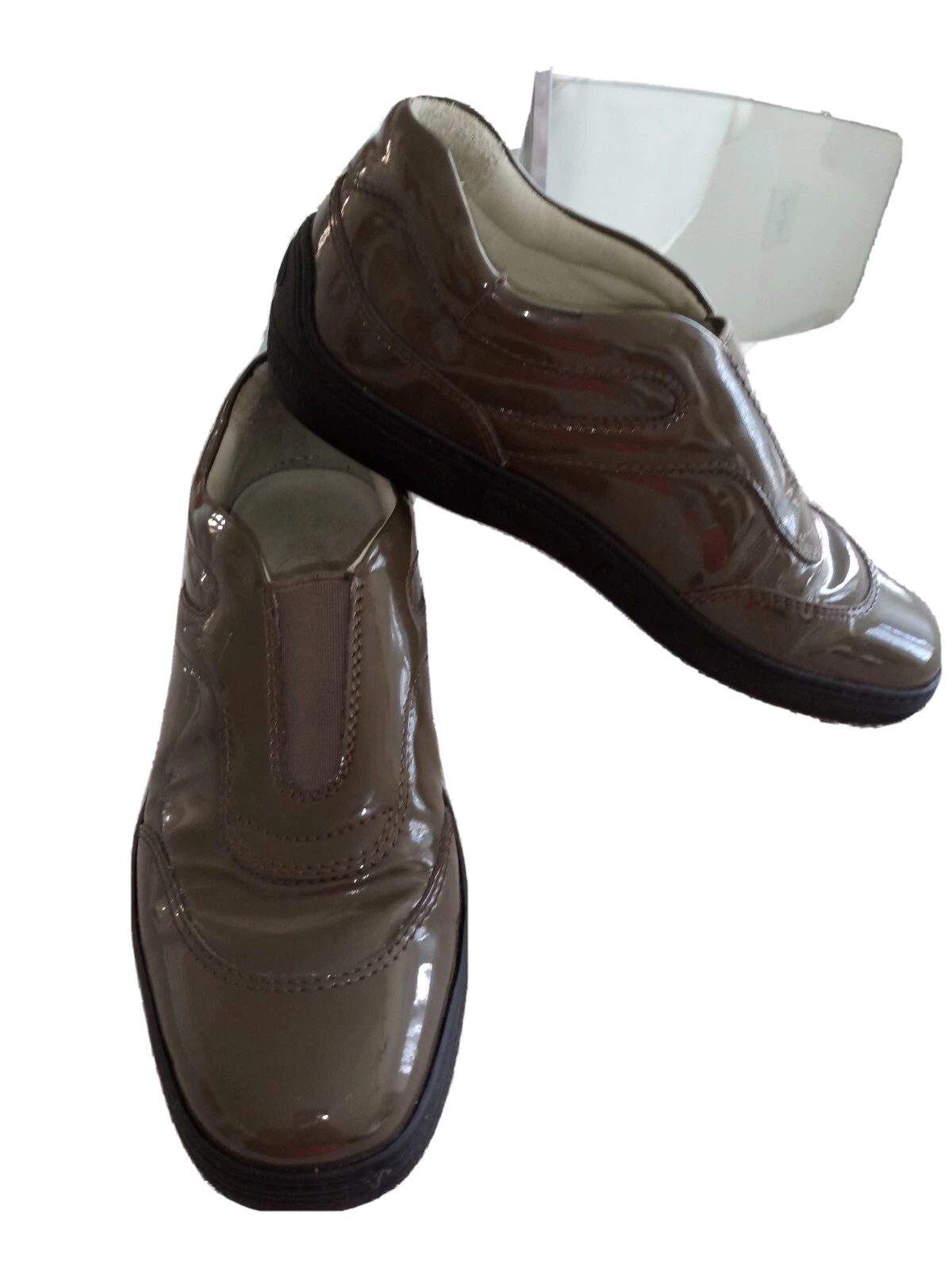 TOD’S TOD'S Sneakers da donna in vernice grigia mocassini taglia 36 5 6