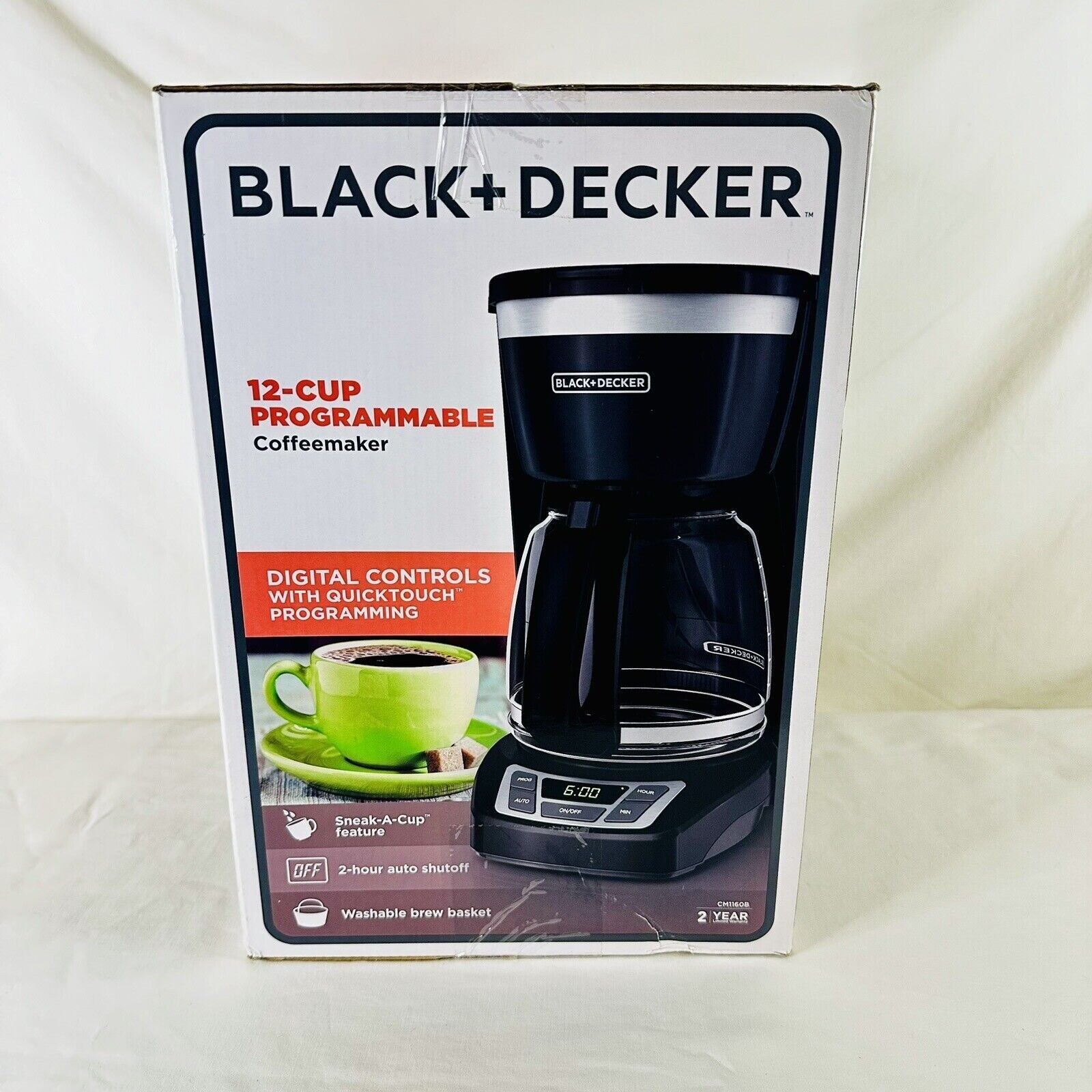Black Decker Coffee Maker 12Cup Programmable CM1160 B 692619431414 eBay