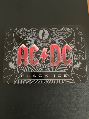 AC/DC Steelbox - BLACK ICE - Sticker, Patch, Gibson Plektron - TOP  