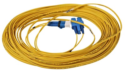 Singlemode LC/UPC to SC/UPC, Fiber Patch Cord, 1.6 mm Duplex, Plenum, FT65 (NEW)