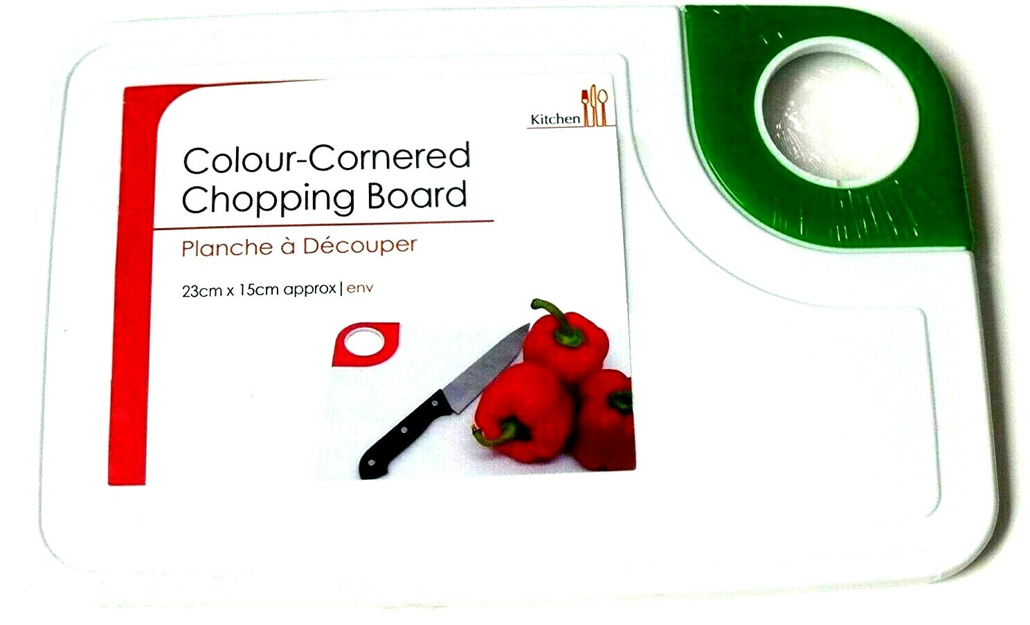 Plastic Chopping Board Green Plastic Colour Cornered Chopping Board