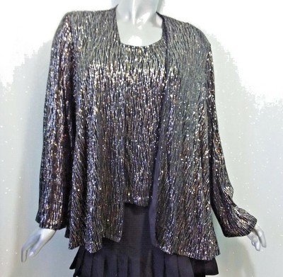 sparkly black blouse