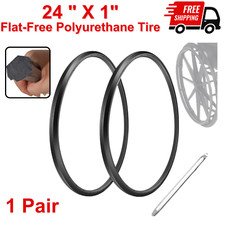  1 Pair Wheelchair Rear Wheel Replacement Tire Wheelchair Tire 24 X 1 Universal