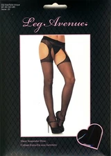 SEXY REGULAR SIZE SHEER GARTER SUSPENDER PANTYHOSE NEW BY LEG AVENUE