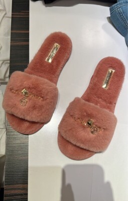 Michael Kors Alexis Open Toe Slide Slipper - Sunset Rose | eBay