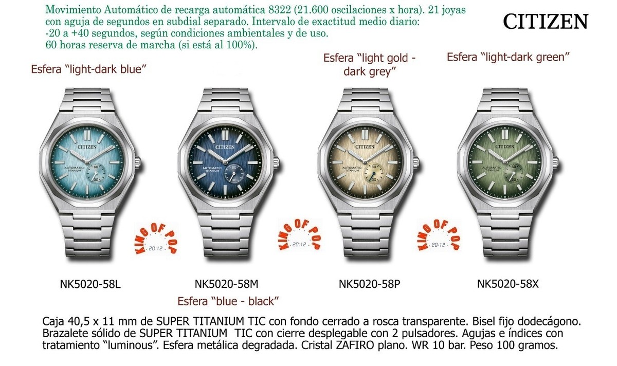 CITIZEN NK5020-58X Automatic Super Titanium Zenshin 60 *FREE