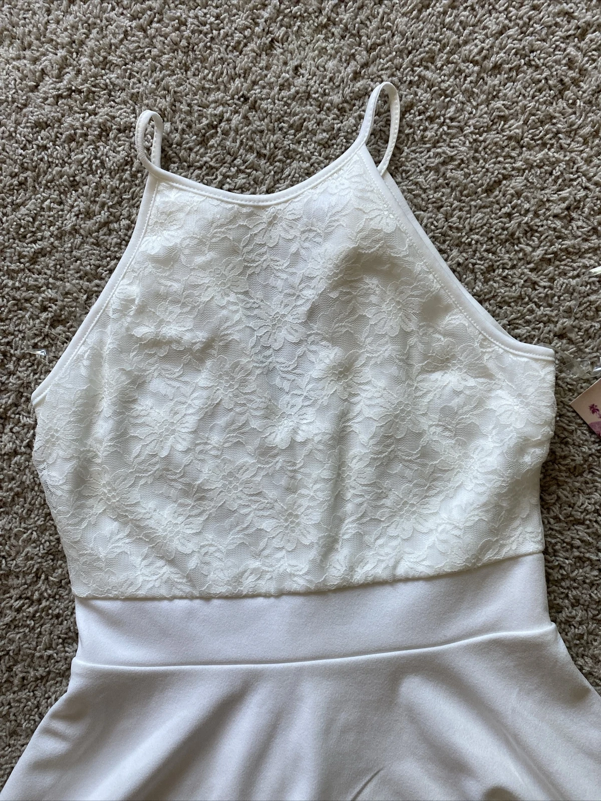 OFF WHITE Abito Junior Smerald Sundae bianco sporco taglia 3 nuovo con etichette