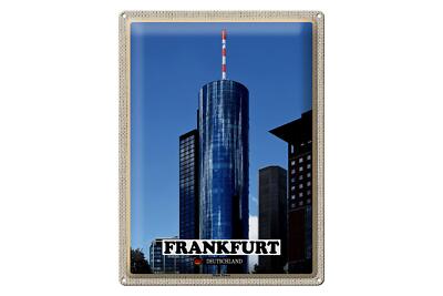 Blechschild Städte Frankfurt Main Tower Ausblick 30x40 cm Deko Schild