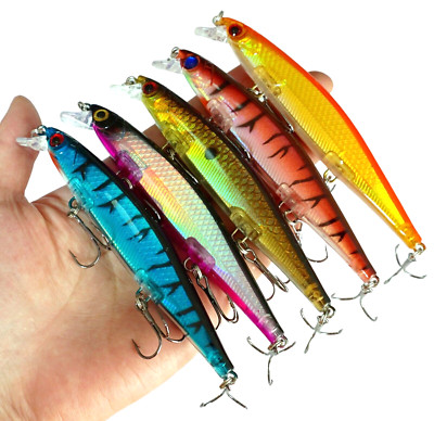 5PCS Minnow Fishing Lures Fishing Hard Swimbait Crankbait Saltwater Baits Bass