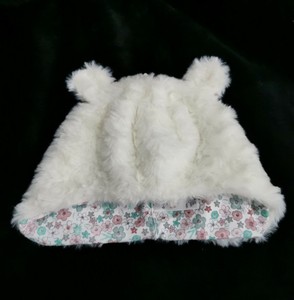 baby girl white fur hat
