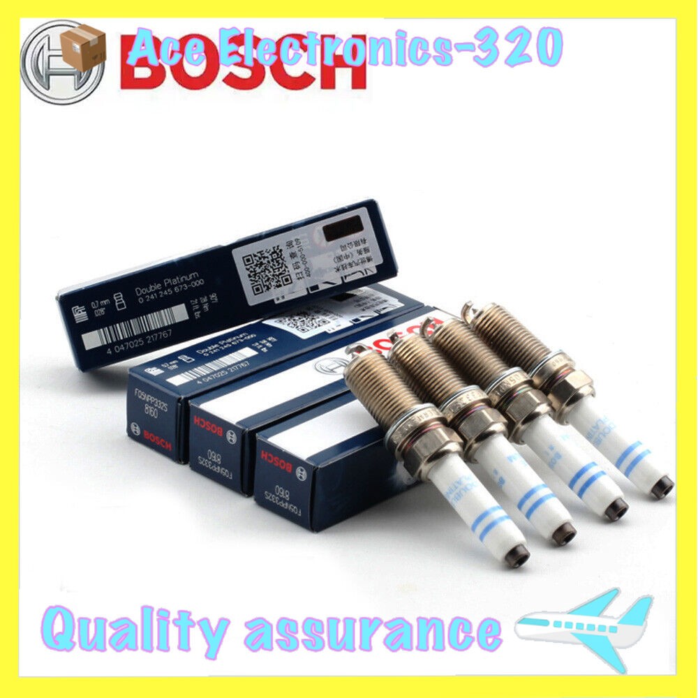 4pcs OEM BOSCH FR5KPP332S Double Platinum Spark Plug for VW AUDI 1.8T 2.0TFSI