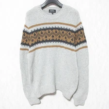 APC Crew Neck Alpaca Knit Sweater, Size M, Gray Women USED