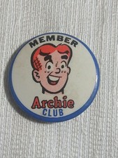 Vintage Archie Club Member Pinback Button – Comic Book Memorabilia – 1960s...