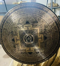 Mandala Gong-Handmade Tibetan Feng Gong for Sound Healing-Yoga Meditation Gong