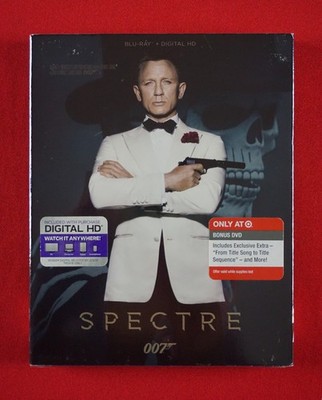 Spectre (Blu-ray, 2015) + Slipcover 007 James Bond Daniel Craig NEW .  B