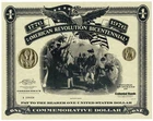 1 COMMEMORATIVE DOLLAR CONNECTICUT AMERICAN REVOLUTION BICENTENNIAL US 1976 qFDS