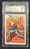 BATMAN TOPPS 1966 #36A - CLIFF HANGERS - RED BAT LOGO - CG