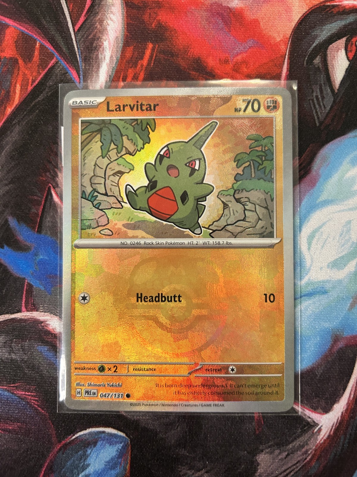 Larvitar (Master Ball Pattern) 047/131 Sv: Prismatic Evolutions Holo-LP