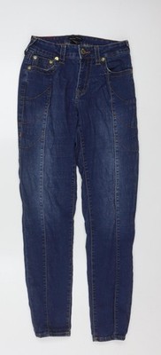 True Religion Damen Jeans blau Mid Rise Skinny Größe 27 Slim Fit Denim