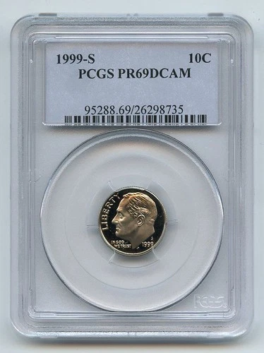 1999-S Roosevelt Dime Proof — photo from the most recent tracked eBay sale