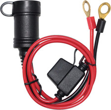 12V Adapter Plug Socket Auto Cigarette Lighter with Cap to Eyelet O Terminal 3Ft