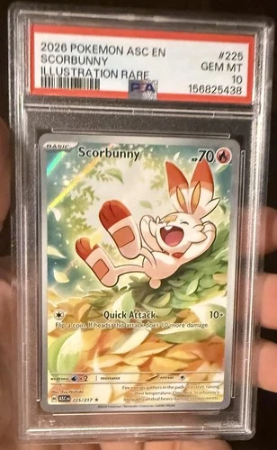 Scorbunny IR 225/217 Ascended Heroes PSA 10 Gem Mint 2026 Illustration Rare