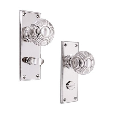 Türklinken Daumendreher Bienenstock Schlafzimmer Nickel poliert für Innengriff 150 mm