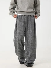 Men Casual Fleece Pants Workout Baggy Sweatpant Long Trousers