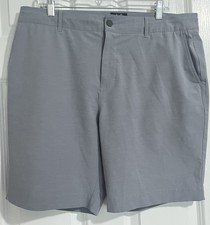 Faherty All Day Shorts Men's Size 35 Gray Stretch Flat Front Chino Drawstring