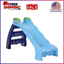 Little Tikes 2-in-1 Outdoor-Indoor Wet or Dry Slide with Easy Storage, Blue, Age