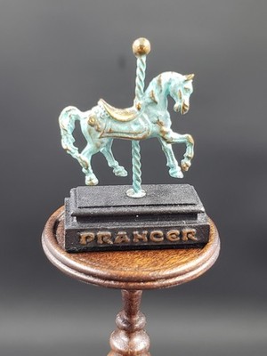Dollhouse Miniature Bronze Statue Daniel Kronberg Prancer Carousel Horse SIGNED