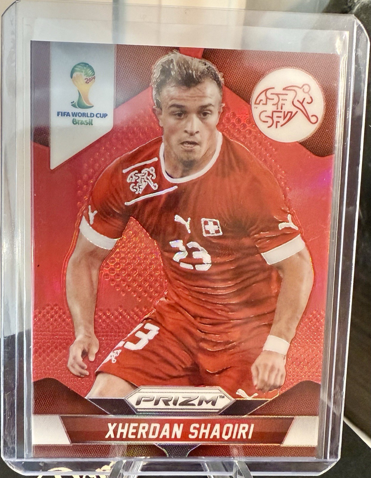 2014 Panini Prizm World Cup Soccer Xherdan Shaqiri Red Prizm #102/149 Mint Rare!