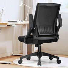 Ergonomic Office Chair with Flip-Up Armrests Executive Computer Chair for Home O