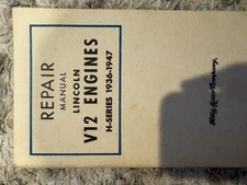 Original 1936-47 Ford Motor Company Repair Manual Lincoln H-series V12 Engines
