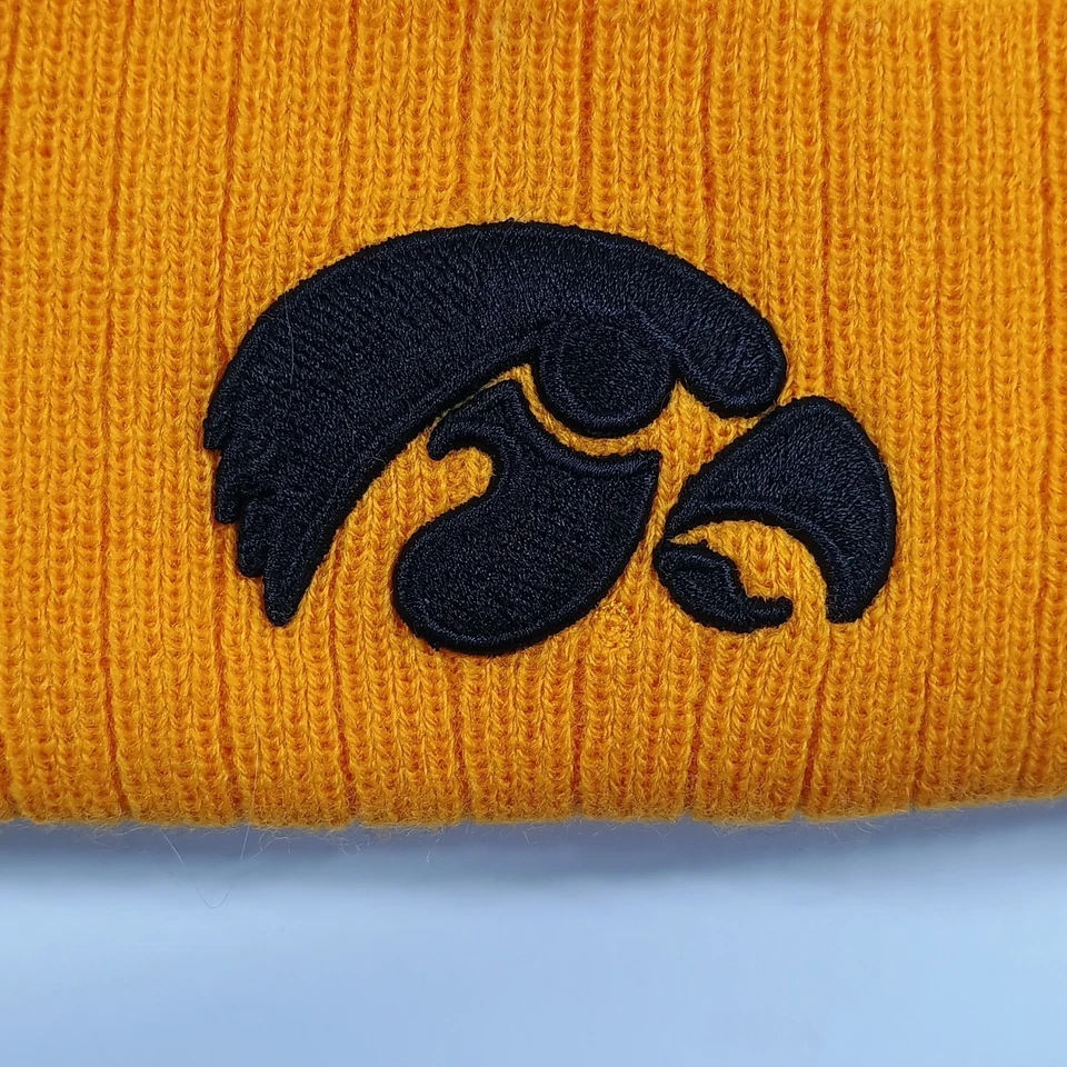 Captivating Headgear Iowa Hawkeyes Knit Beanie Yellow Stocking Hat Acrylic - Image 4 of 4