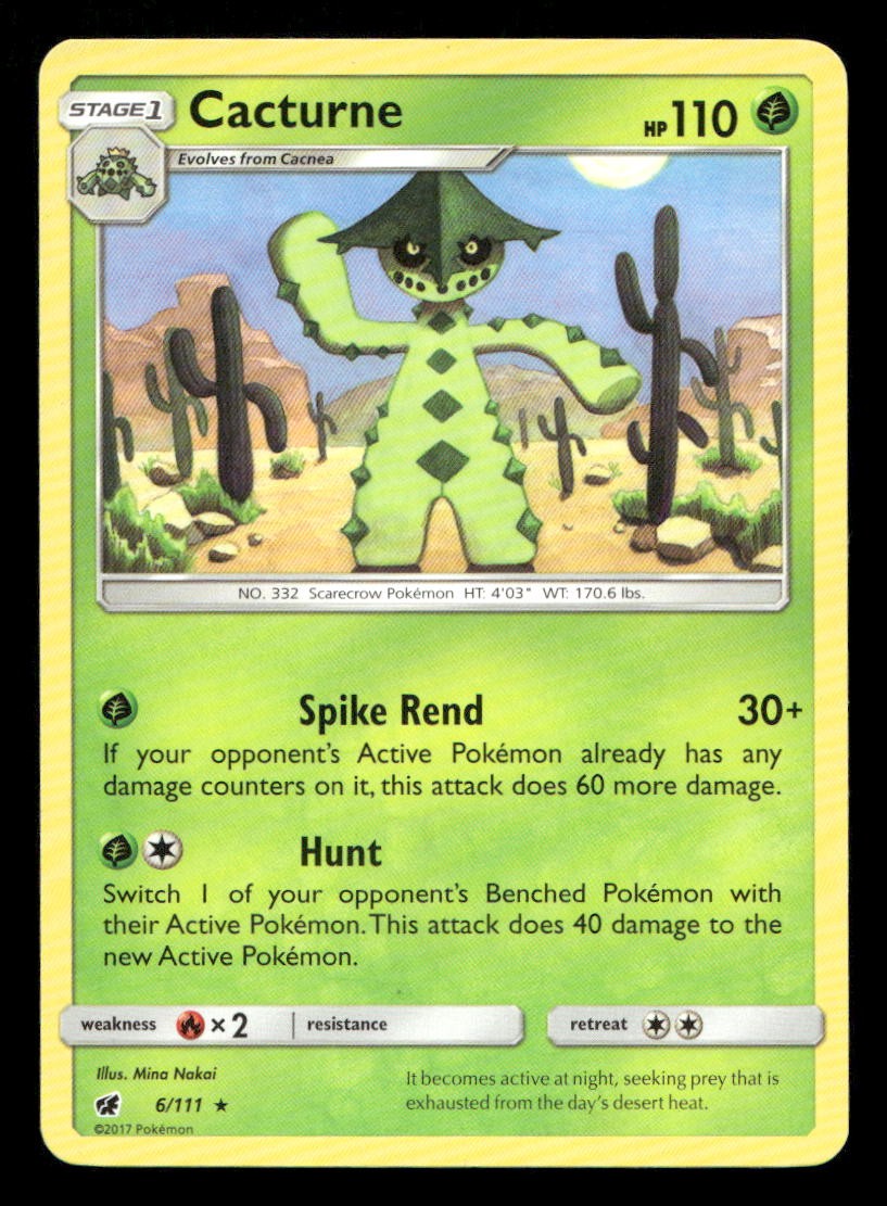 Cacturne 6/111 Crimson Invasion NM/M Pokemon