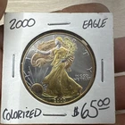 2010 - American Silver Eagle - 24K Gold Gilded - Just Beautiful :