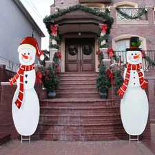 Gisafai 2 Pcs 6ft Large Metal Christmas Yard Sign with As Pictures Shown 