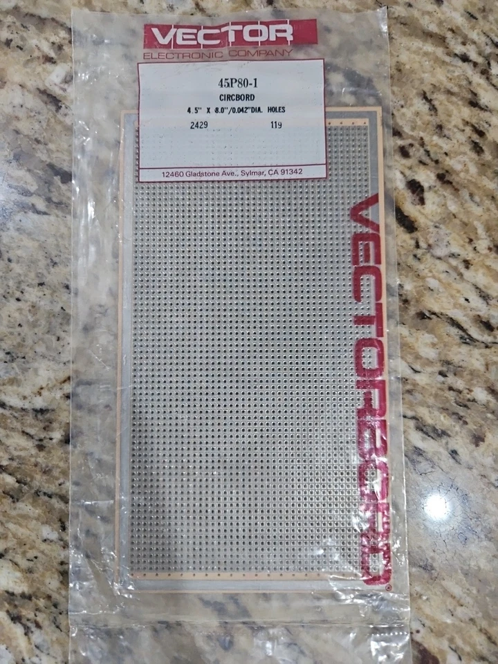Placa de circuito Vector Breadboard 45P80-1 Foto 2 de 4