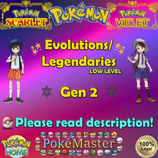 Shiny Gen2 Evolutions Legendaries LOW LEVEL 6IV Scarlet Violet HOME Legal